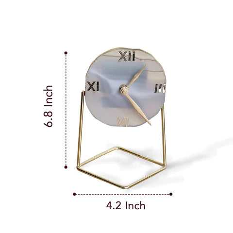 Surreal Molten Crystal Agate Table Clock