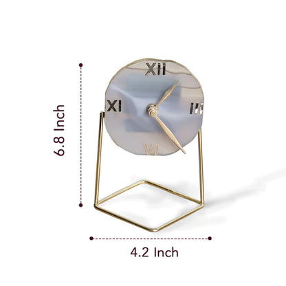 Surreal Molten Crystal Agate Table Clock