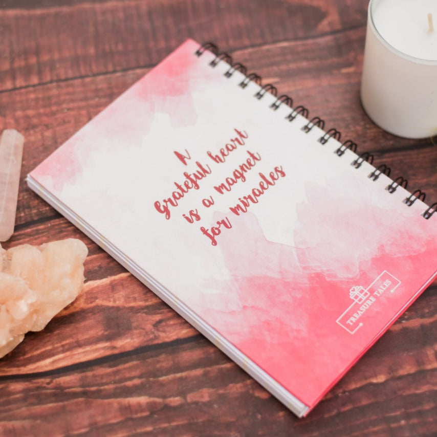 My Gratitude Journal Diary with Mood Tracker – Daily Affirmations & Reflection Notebook, Self-Care Planner for Mindfulness & Positivity, Spiral Bound