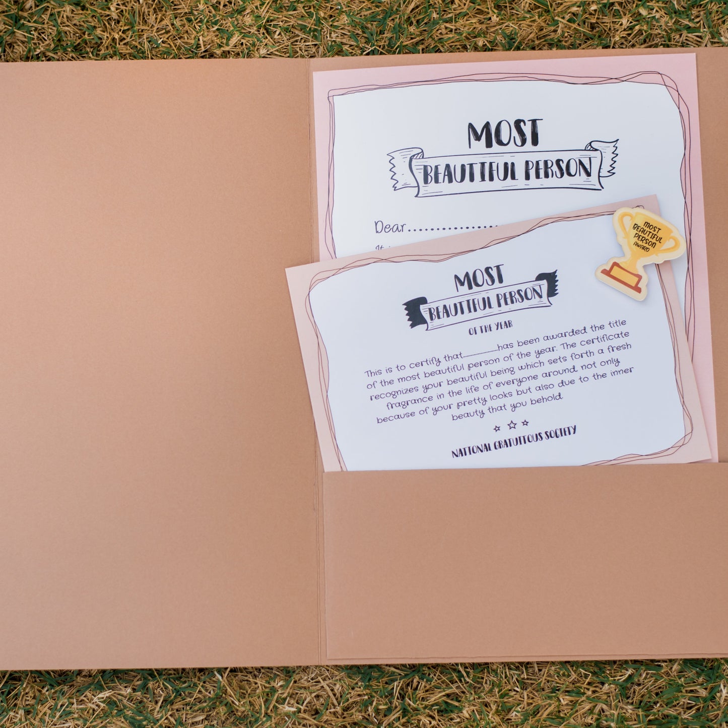 The Most Beautiful Person Award – A Heartwarming & Quirky Gift! 🏆💖