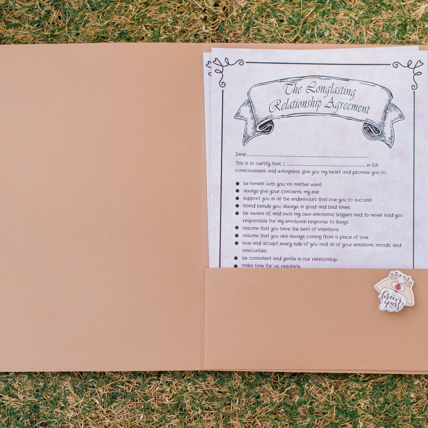 The Longlasting Relationship Agreement – A Fun and Romantic Keepsake for Couples