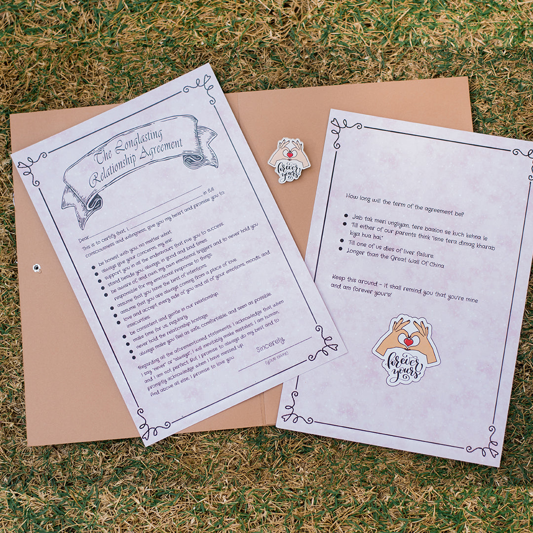 The Longlasting Relationship Agreement – A Fun and Romantic Keepsake for Couples