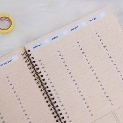 Weekly/Hourly Productivity Journal – Time Management Planner for Goal Tracking