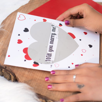 Will You Marry Me? – Romantic Scratch-Off Proposal Card (8x6 inches)
