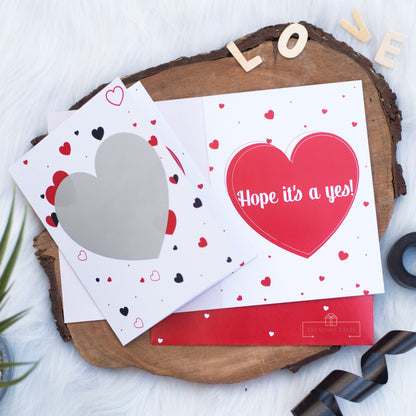 Will You Marry Me? – Romantic Scratch-Off Proposal Card (8x6 inches)