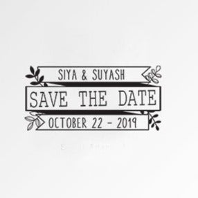Personalized "Save the Date" Rubber Stamp – Custom Wedding Wooden Stamp
