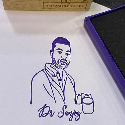 Personalized Portrait Rubber Stamp – Custom Photo Stamp for Gifts & Celebrations