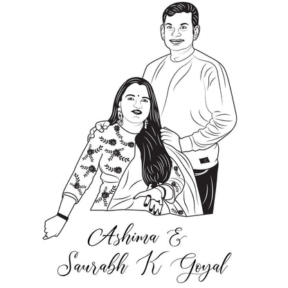 Custom Portrait Drawing for Personalized Birthday Personalize gift and Party