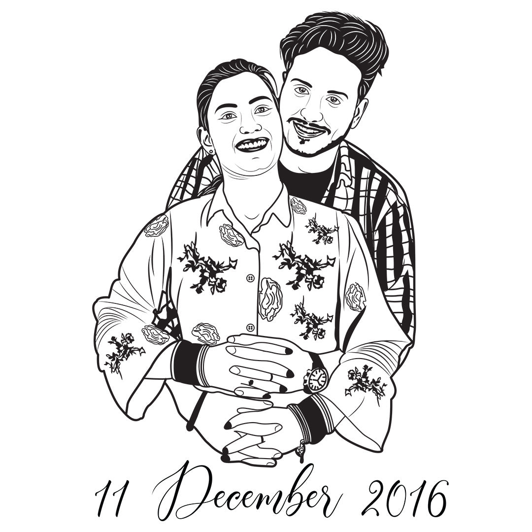 Custom Portrait Drawing for Personalized Birthday Personalize gift and Party