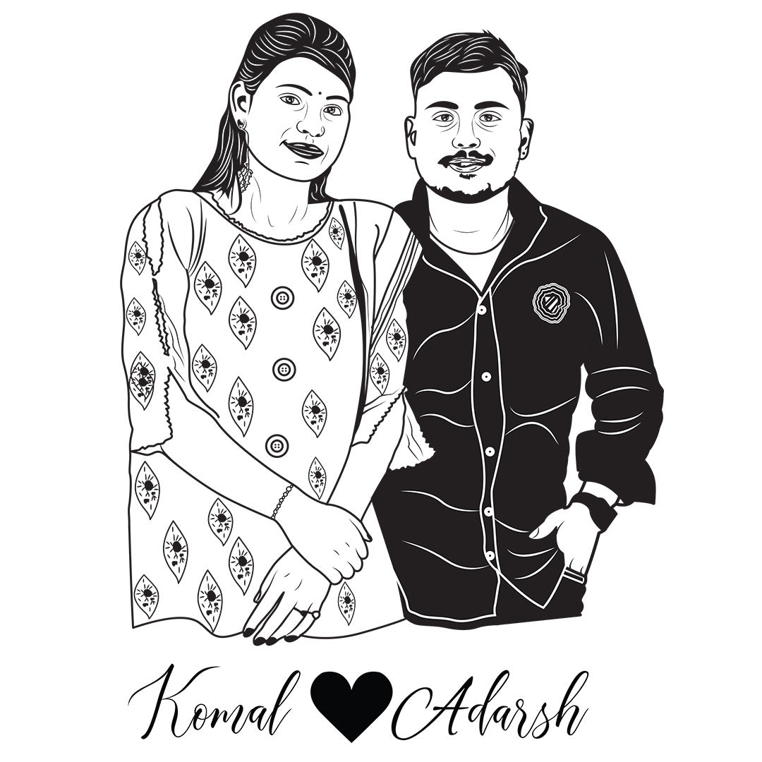 Custom Portrait Drawing for Personalized Birthday Personalize gift and Party