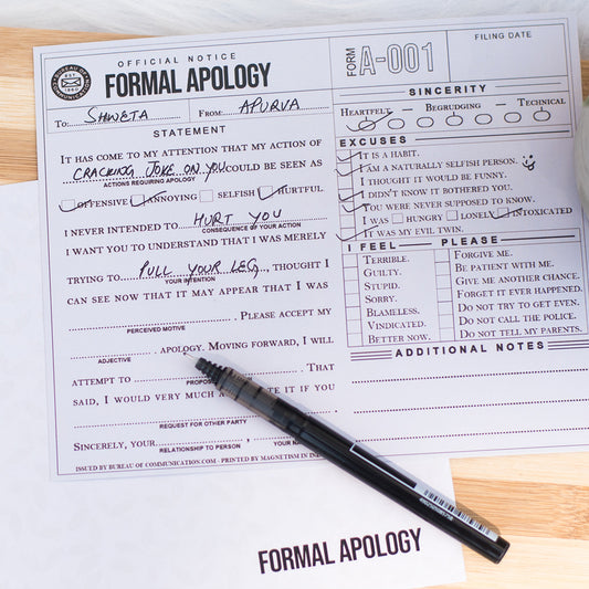 Funny & Quirky Apology Letter – A Lighthearted Way to Say Sorry