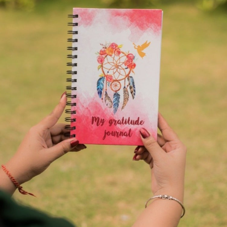 My Gratitude Journal Diary with Mood Tracker – Daily Affirmations & Reflection Notebook, Self-Care Planner for Mindfulness & Positivity, Spiral Bound